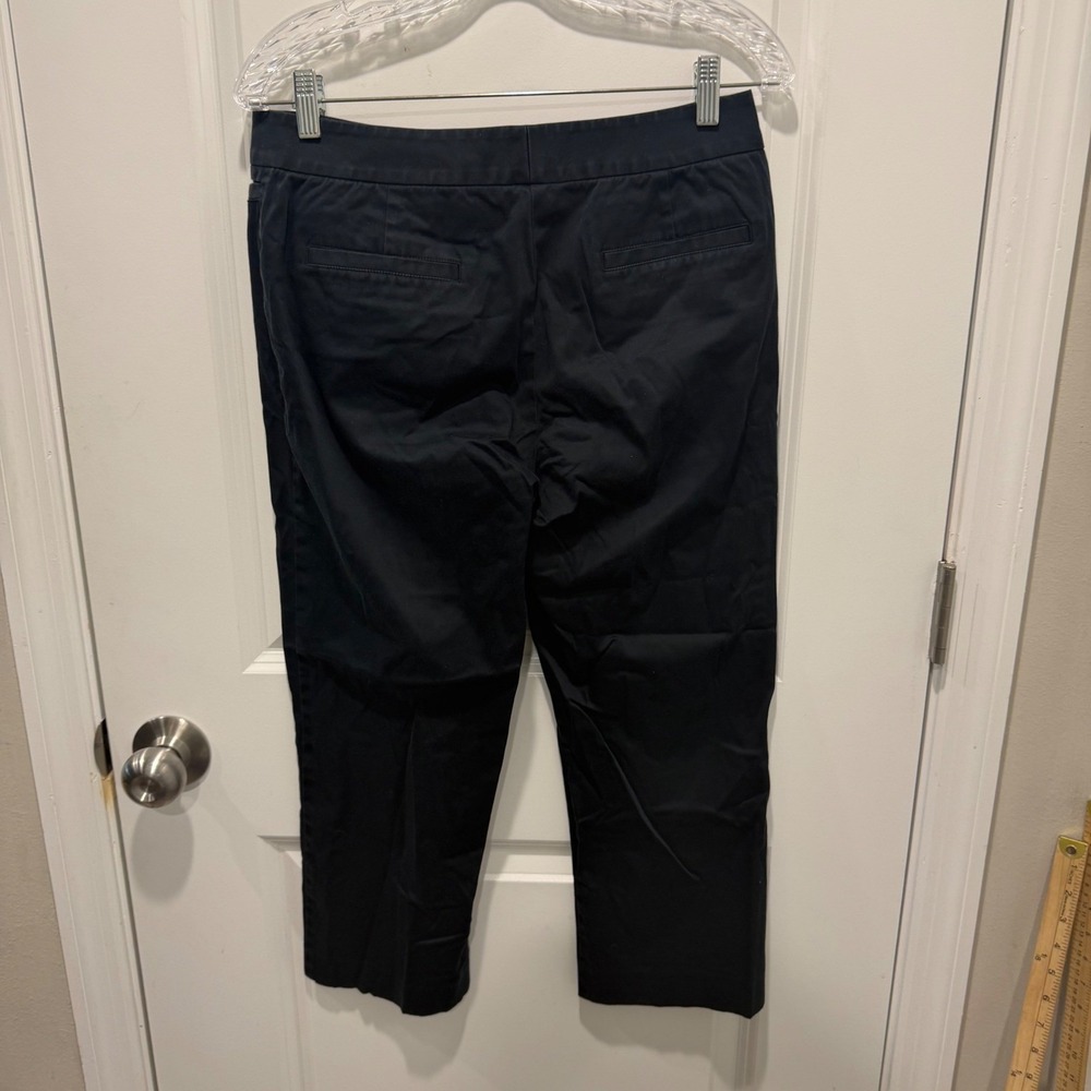 Lafayette 148 New York Womens Navy Blue Cotton Stretch Trousers Size 10 - Picture 3 of 11